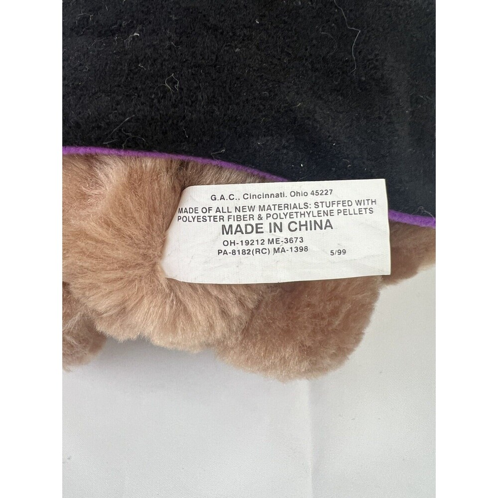 Vtg 99’ G.A.C Halloween Count Teddy Bear Stuffed 7" Plush Dracula Costume Purple - Picture 5 of 8